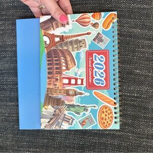 2026 Travel Calendar Spiral Notebook - Turquoise Cover